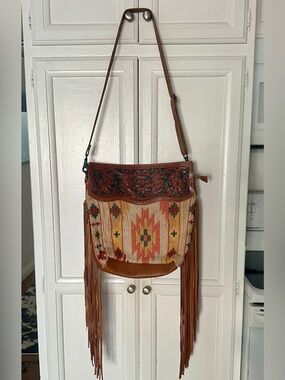 Myra Bag Southwestern Fringed Shoulder Bag